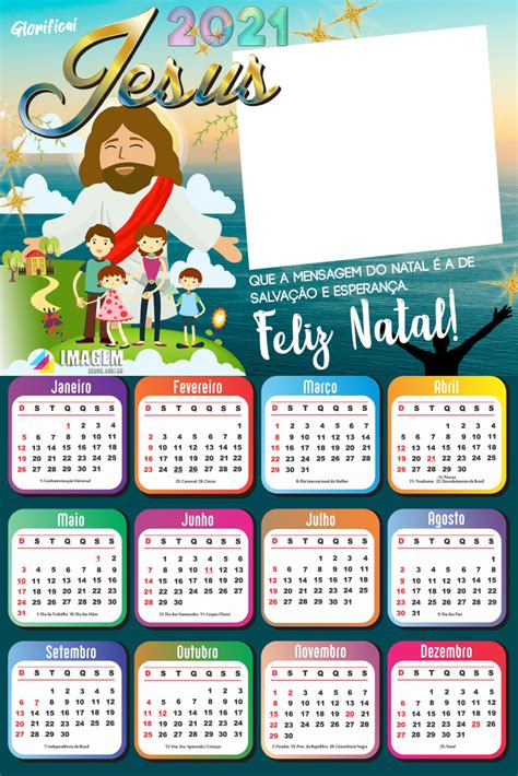 Nesta fase, você pode selecionar um calendário para junho de 2021, na versão: Moldura Calendário 2021 Feliz Natal Jesus PNG | Imagem Legal