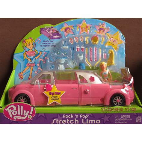 Polly Pocket Rock N Pop Stretch Limo Car Pink Limousine W Sounds