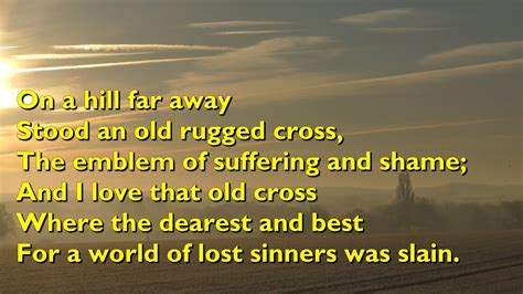 On A Hill Far Away The Old Rugged Cross Tune Rugged Cross 4vv