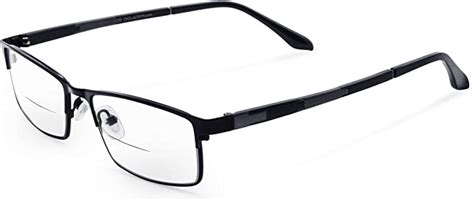transitions bifocal reading glasses clear on top blue block readers lined black 1