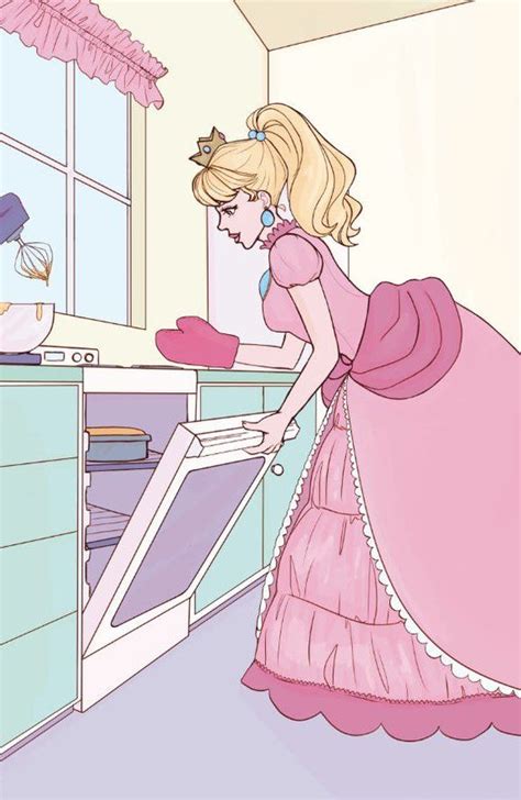 Princess Peach Print Super Mario Peach Pinup Girl Poster Princess