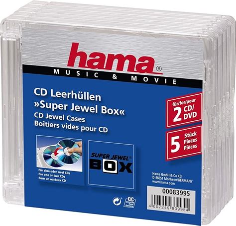 Hama Super Cddvd Jewel Cases Transparent Uk Computers