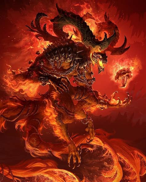 Confusing Fiery Artwork Fantasy Demon Fantasy Creatures Art Monster