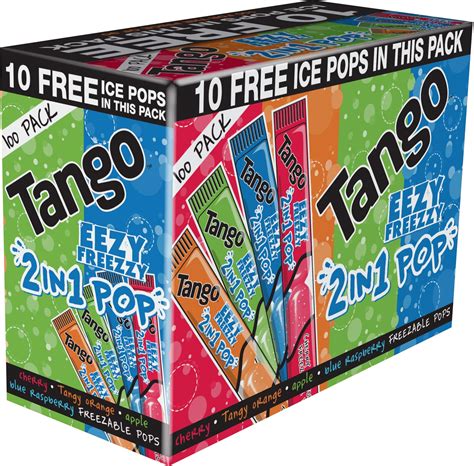 Large 75ml Tango Eezy Freezzy Freeze Ice Pops 2in1 Mixed