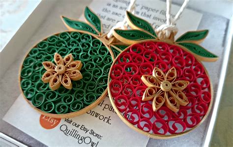 Paper quilled Christmas baubles Paper Quilling Tutorial, Paper Quilling