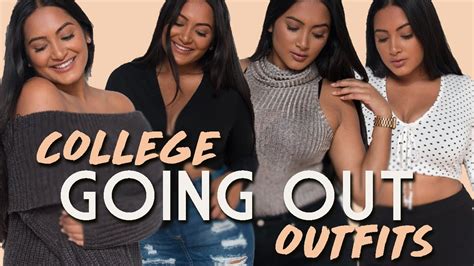 College Going Out Outfits Boohoo Try On Haul Youtube