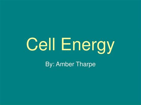 Ppt Cell Energy Powerpoint Presentation Free Download Id5904418