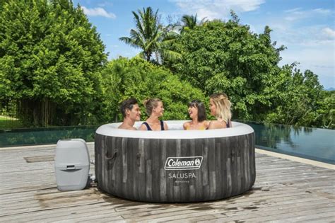 Coleman Saluspa Bahamas Airjet Inflatable Hot Tub 2 4 Person W Cover Filter Pump For Sale From