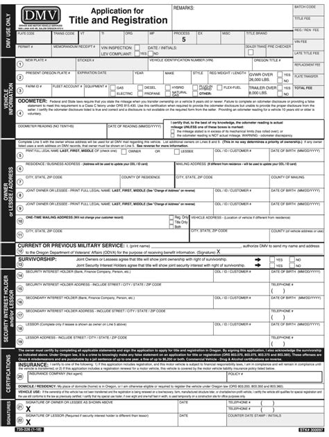 Oregon Title Application 2018 2024 Form Fill Out And Sign Printable