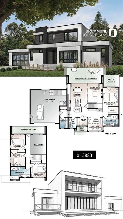 And then there's 4 bedroom floor plan. Discover the plan 3883 (Essex) which will please you for ...