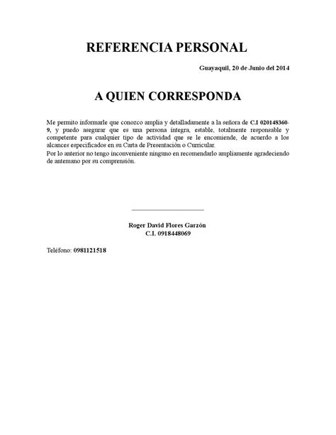 Carta De Referencia Laboral Sencilla Colombia Financial Report