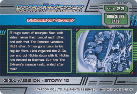 Rockman Corner Rockman X Giga Mission Translation Project The Cards