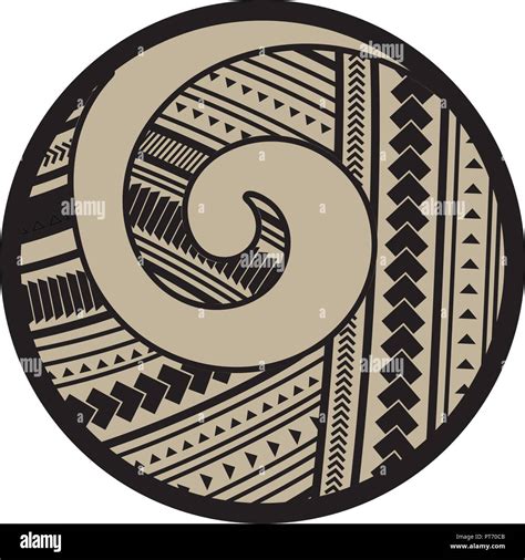Koru Maori Symbol Is A Spiral Shape Based On Silver Fern Frond Stock