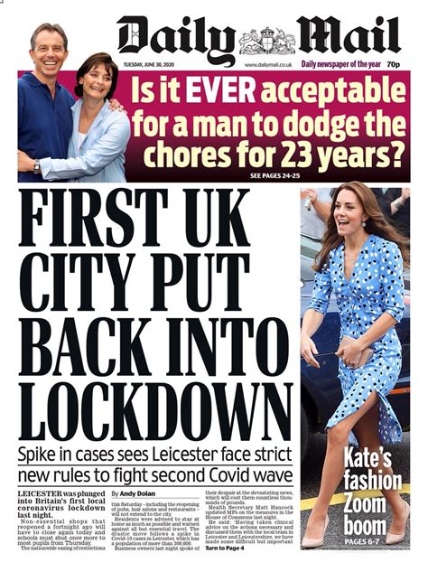 Daily Mail Front Page 30th Of June 2020 Tomorrows Papers Today