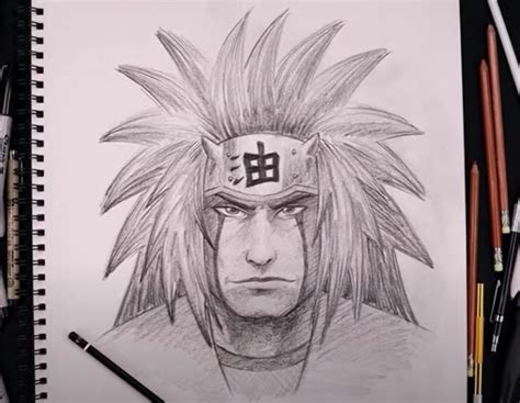 How To Draw Jiraiya Step By Step Naruto Sketch Tutorial