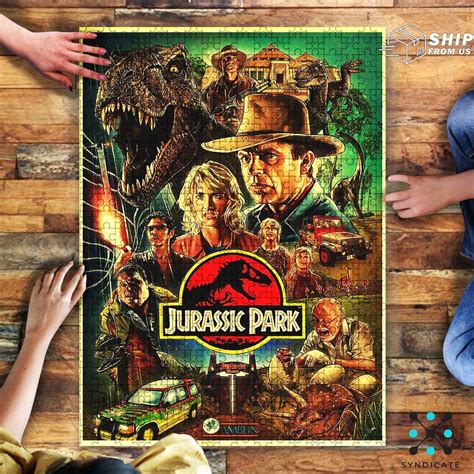 Jurassic Park Jigsaw Puzzle 500 Piece 1000 Piece Puzzles For Etsy