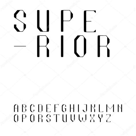 Beautiful Outlined Sans Serif Fuente Vector Gráfico Vectorial © Aiymdesign Imagen 98745486