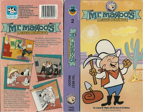 Mr Magoos Cartoon Collection Go West Magoo September 2 2011 Vhs Cover Scan Vhs Cover Vhs