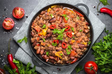 Chili Con Carne Nourriture Mexicaine Traditionnelle Image Stock Image