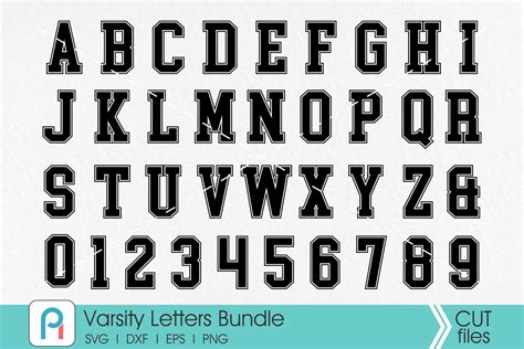 Athletic Letters Varsity Alphabet Font Inch Bonus Snap Tab Eyelet