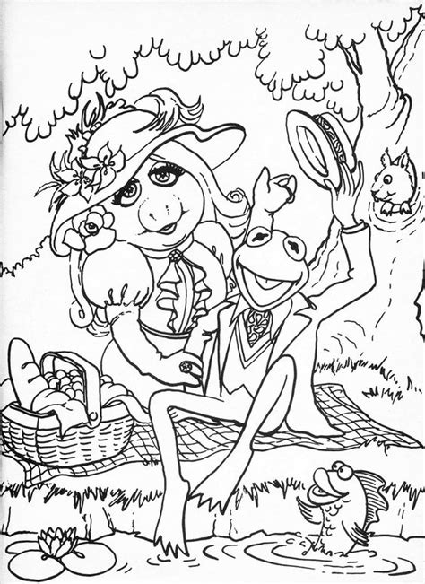 I'm an illustrator, screenwriter, comic artist and production designer and have a long standing love of jim henson's. miss piggy and kermit coloring pages | kermit and miss ...