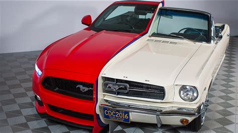 Check Out This Car Display Made From A 1965 And 2015 Ford Mustang
