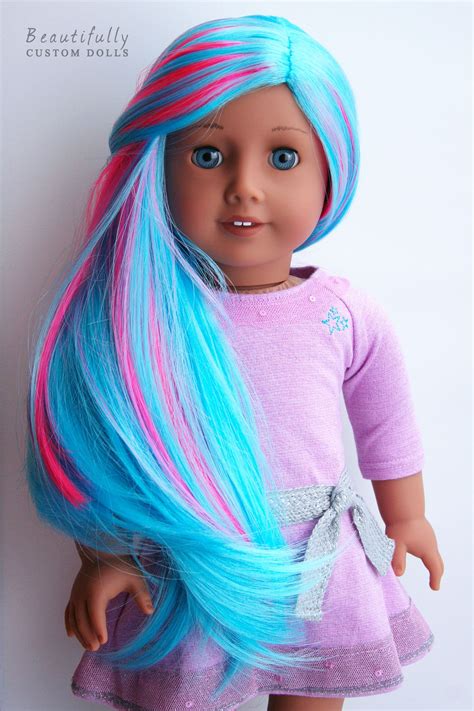 Custom Truly Me 49 With Blue Eyes And Elegance Wig In Cotton Candy