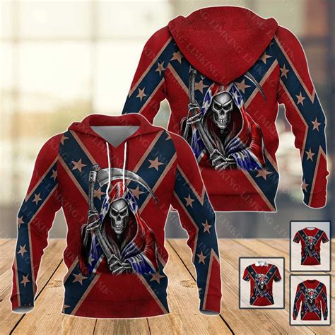 Club chaos hoodie rebel nation check out our wild and inspiring rebel nation interpretation of the old confederate battle flag. Redneck Death Confederate Flag 3D Hoodie, shirt