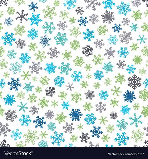 Seamless Pattern Snowflakes Royalty Free Vector Image