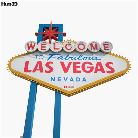 Welcome To Fabulous Las Vegas Sign 3d Model Architecture On Hum3d