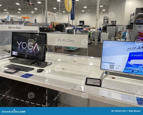 Best Buy Retail Electronics Store Interior All In One Pc Display