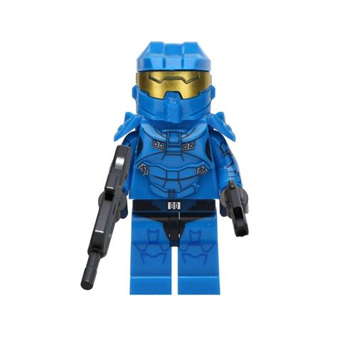 Halo Blue Custom Halo Master Chief Minifigure Etsy