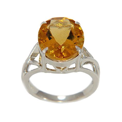 Sterling Silver Oval Cut Citrine Ring Free Shipping On Orders Over