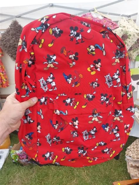 New Disney Store Mickey Mouse Through The Years Red Backpackrucksack