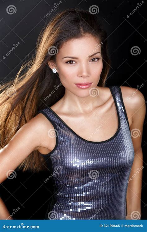 Seductive Confident Sexy Woman In Party Dress Royalty Free Stock Photo