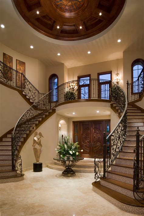Extremely Luxury Entry Hall Designs With Stairs