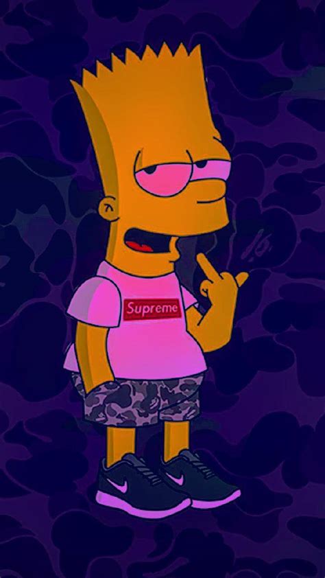 Bart Simpson Supreme Wallpaper By Panjagen Bart Simpson Sad 720x1280 Wallpaper