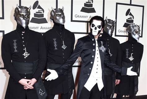 swedish band ghost were the talk of the grammys with their unique look huffpost entertainment