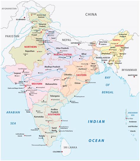 Map Of India Guide Of The World