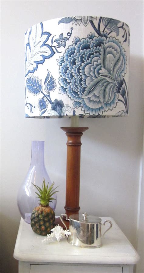 How to cover a tapered lamp shade. Beach House Decor : A Lamp Shade Make Over in Blue and ...