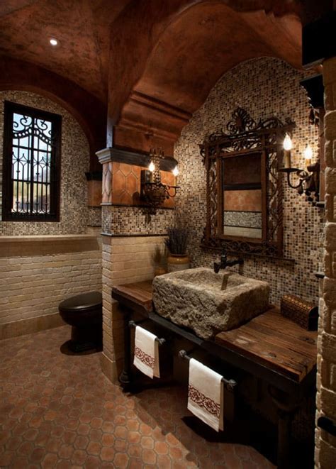 Words on bathroom walls : 63 Sensational bathrooms with natural stone walls