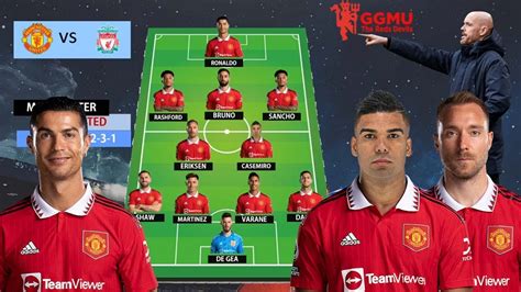 Manchester United Line Up Vs Liverpool ~ 4 2 3 1 Formations With Casemiro And Eriksen Premier