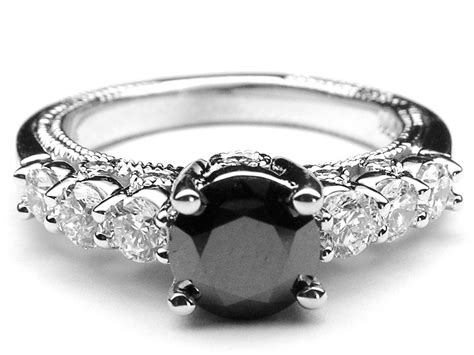 Vintage Black Diamond Rings The Best Original Gemstone