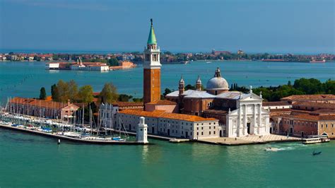 Island San Giorgio Maggiore From Venice Wallpaper Download 5120x2880