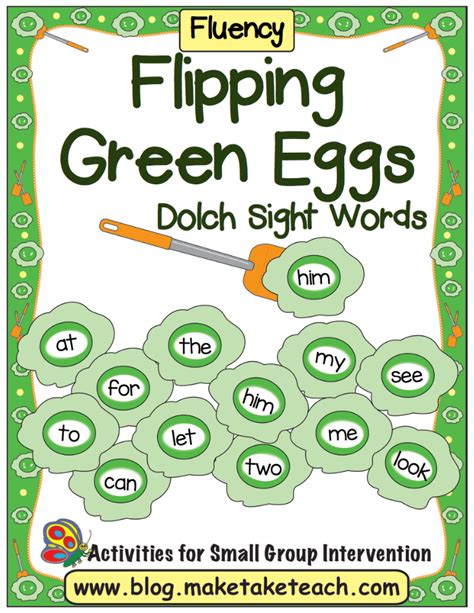 Flipping Green Eggs Dolch Make Take And Teach