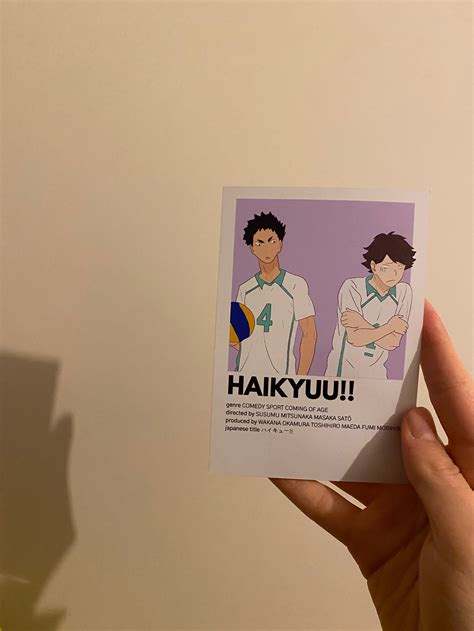Haikyuu Mini Poster Digital Drawing Photo Cards Oikawa Tooru Etsy