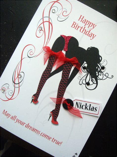 Sexy Birthday Cards For Women Personalised Handmade Sexy Lady 39 Thong