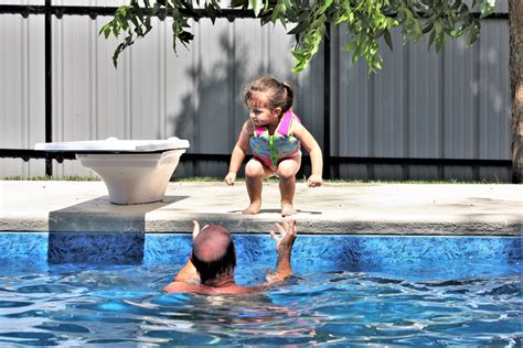 Little Girl At Swimming Pool Free Stock Photo Public