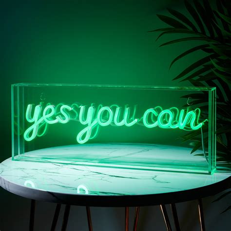 Led Neon Schriftzug Yes You Can Lights4funde