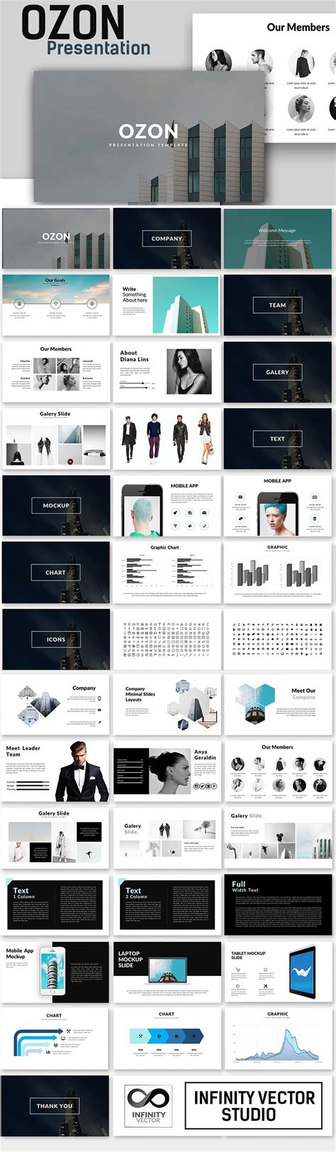 Ozon Minimal Powerpoint Template Cool Powerpoint Science Powerpoint